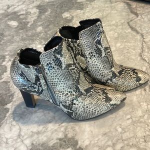 Franco Sarto Snakeskin Booties